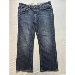 Paige Premium Denim Lauren Canyon Crop Capri Jeans 27 x21 Dark Wash Low Rise USA